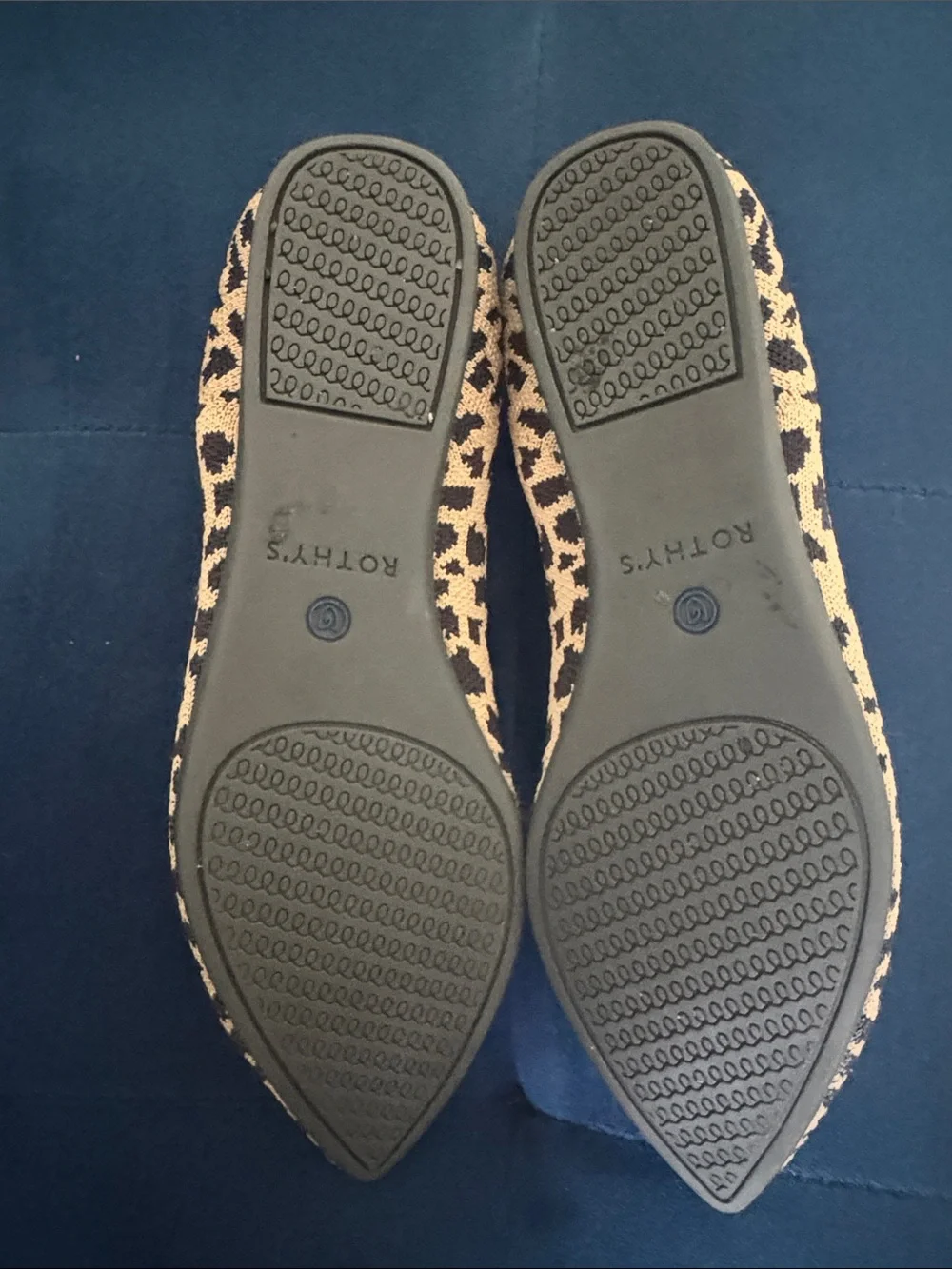 Rothy's Leopard Print Pointed Toe Flats in 6.5